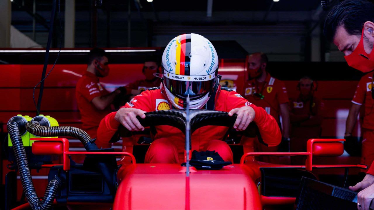 2020 British Grand Prix - Sebastian Vettel (image courtesy Scuderia Ferrari Press) Office