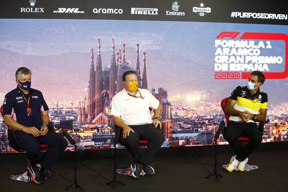 Otmar Szafnauer at the 2020 Spanish Grand Prix Friday press conference
