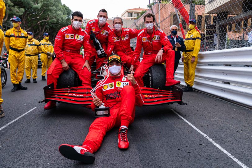 2021 Monaco Grand Prix, Sunday - Carlos Sainz (image courtesy Scuderia Ferrari Press Office)