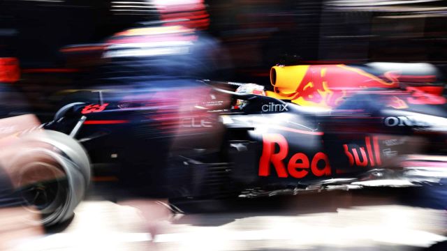 PORTIMAO, PORTUGAL - APRIL 30: Max Verstappen of the Netherlands driving the (33) Red Bull Racing RB16B Honda in the Pitlane during practice ahead of the F1 Grand Prix of Portugal at Autodromo Internacional Do Algarve on April 30, 2021 in Portimao, Portugal. (Photo by Mark Thompson/Getty Images) // Getty Images / Red Bull Content Pool // SI202104300496 // Usage for editorial use only //