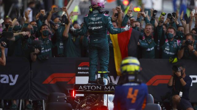2021 Azerbaijan Grand Prix, Sunday - Sebastian Vettel (image courtesy Aston Martin F1 Team)