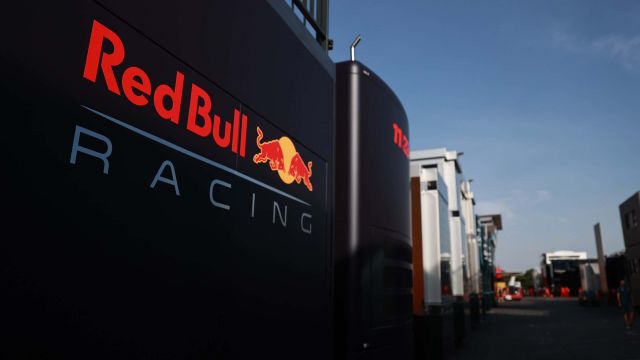LE CASTELLET, FRANCE - JUNE 18: A general view of the Red Bull Racing logo on a truck in the Paddock prior to practice ahead of the F1 Grand Prix of France at Circuit Paul Ricard on June 18, 2021 in Le Castellet, France. (Photo by Mark Thompson/Getty Images) // Getty Images / Red Bull Content Pool  // SI202106180109 // Usage for editorial use only //