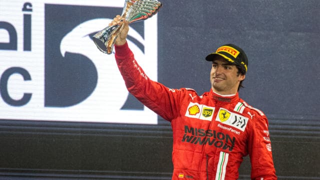 GP ABU DHABI F1/2021 - DOMENICA 12/12/2021 Carlos Sainz podium