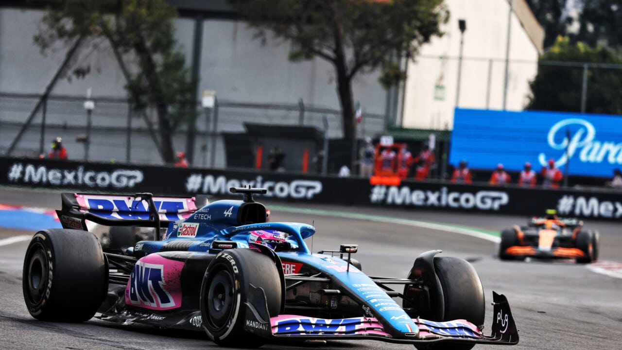 Fernando Alonso (ESP) Alpine F1 Team A522. Mexican Grand Prix, Sunday 30th October 2022. Mexico City, Mexico.