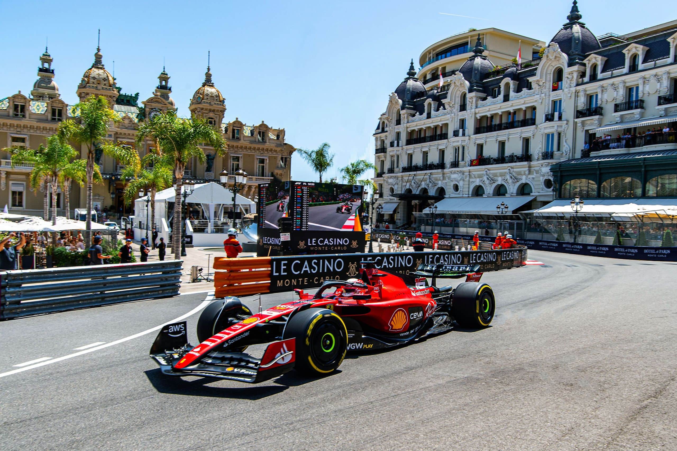 Ferrari's Flying In Monaco Free Practice