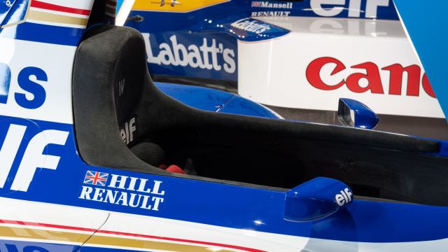 Sparkford.Somerset.United Kingdom.March 26th 2023.A Williams FW17 formula one car driven by Damon Hill in 1995 is on show at the Haynes Motor Museum in Somerset