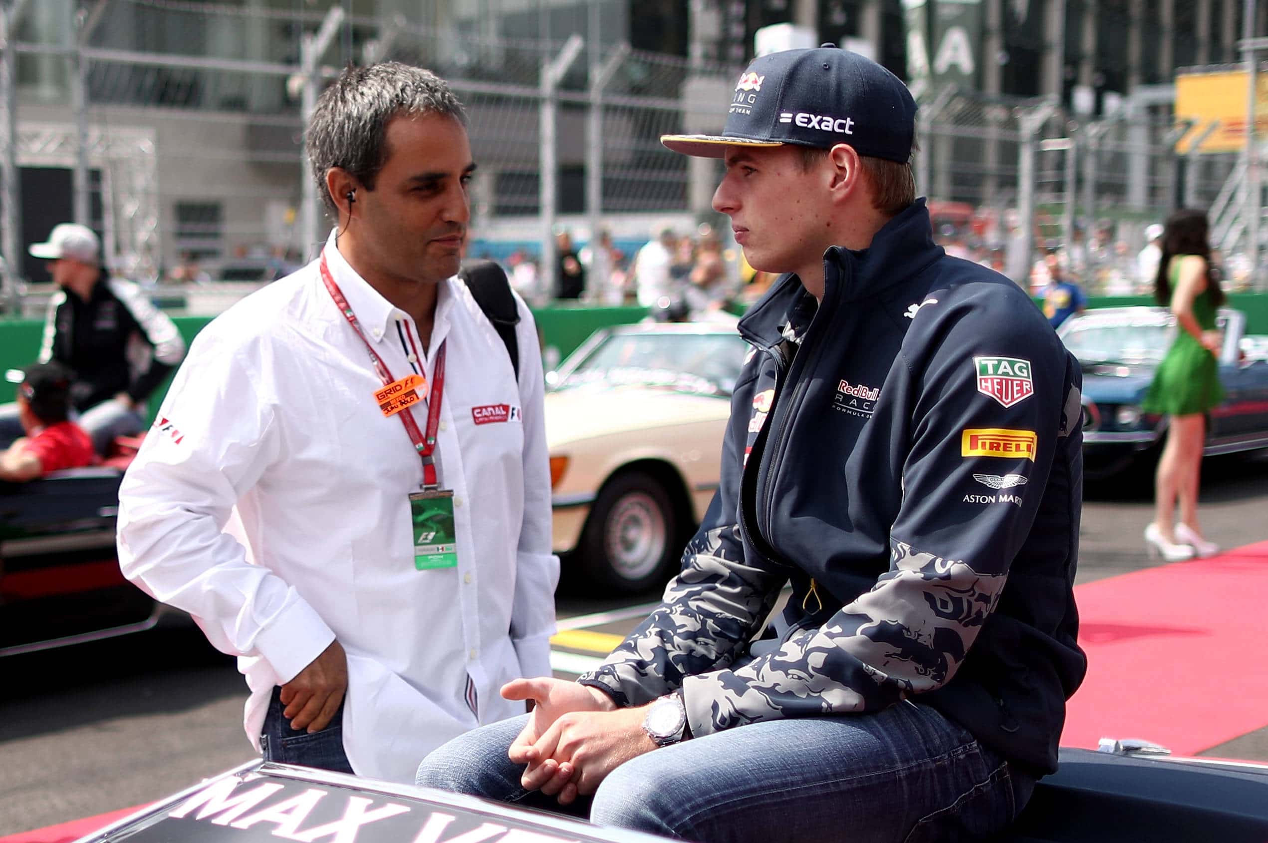 F1 Drivers sit in car