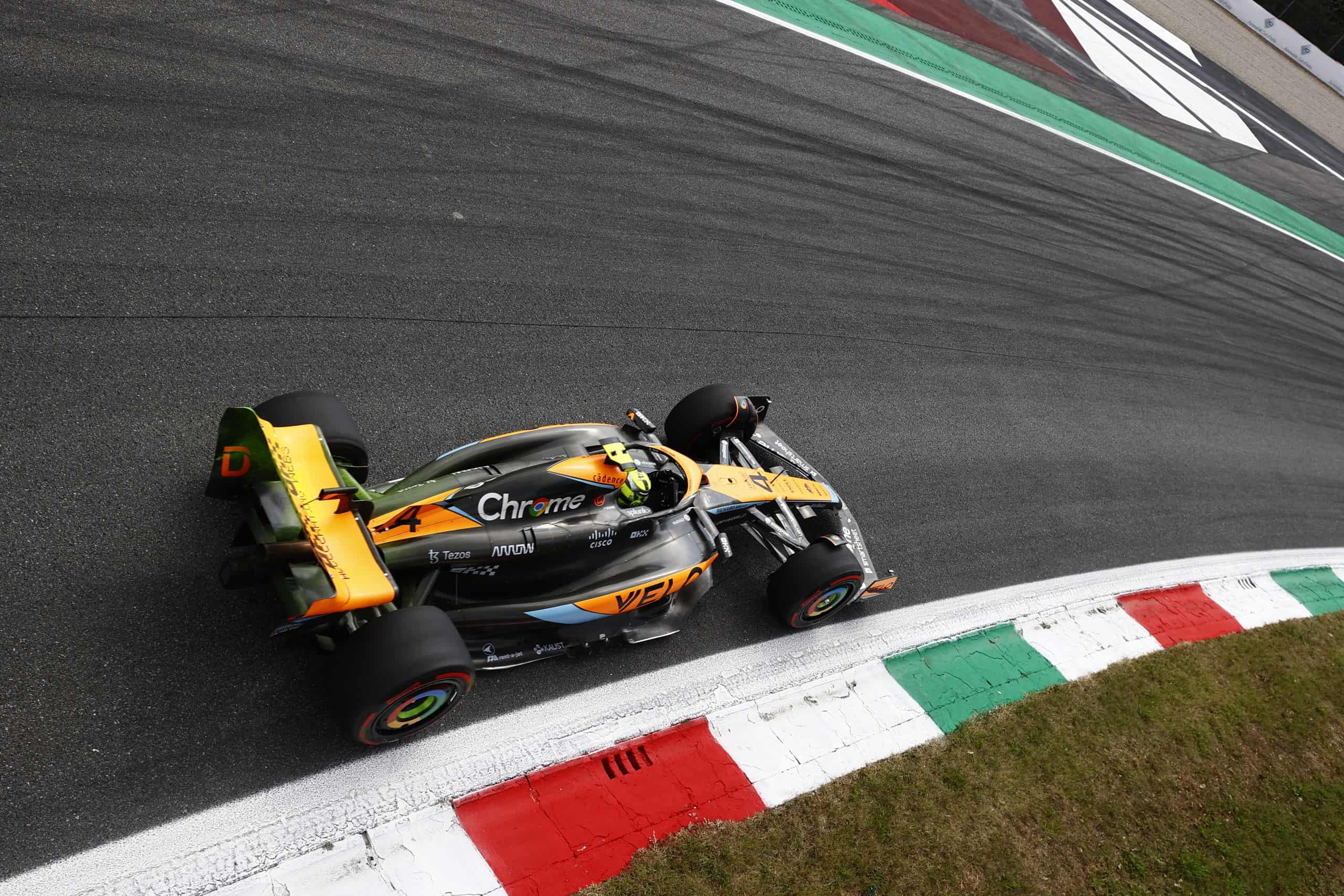 Lando Norris, Mclaren Mcl60, In Curva Alboreto