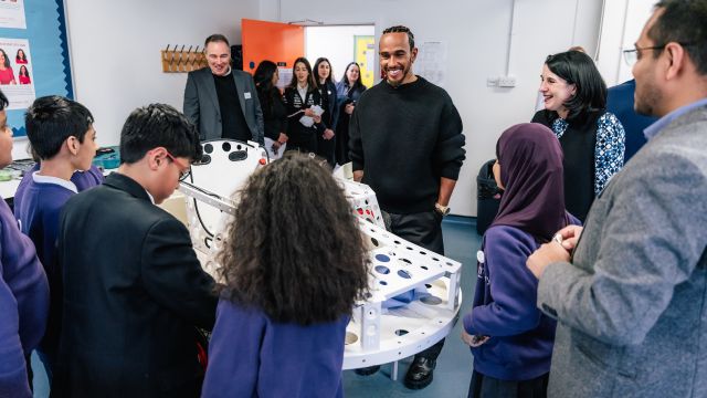 Lewis Hamilton Celebrates STEM Academy Success At The Mulberry Schools Trust