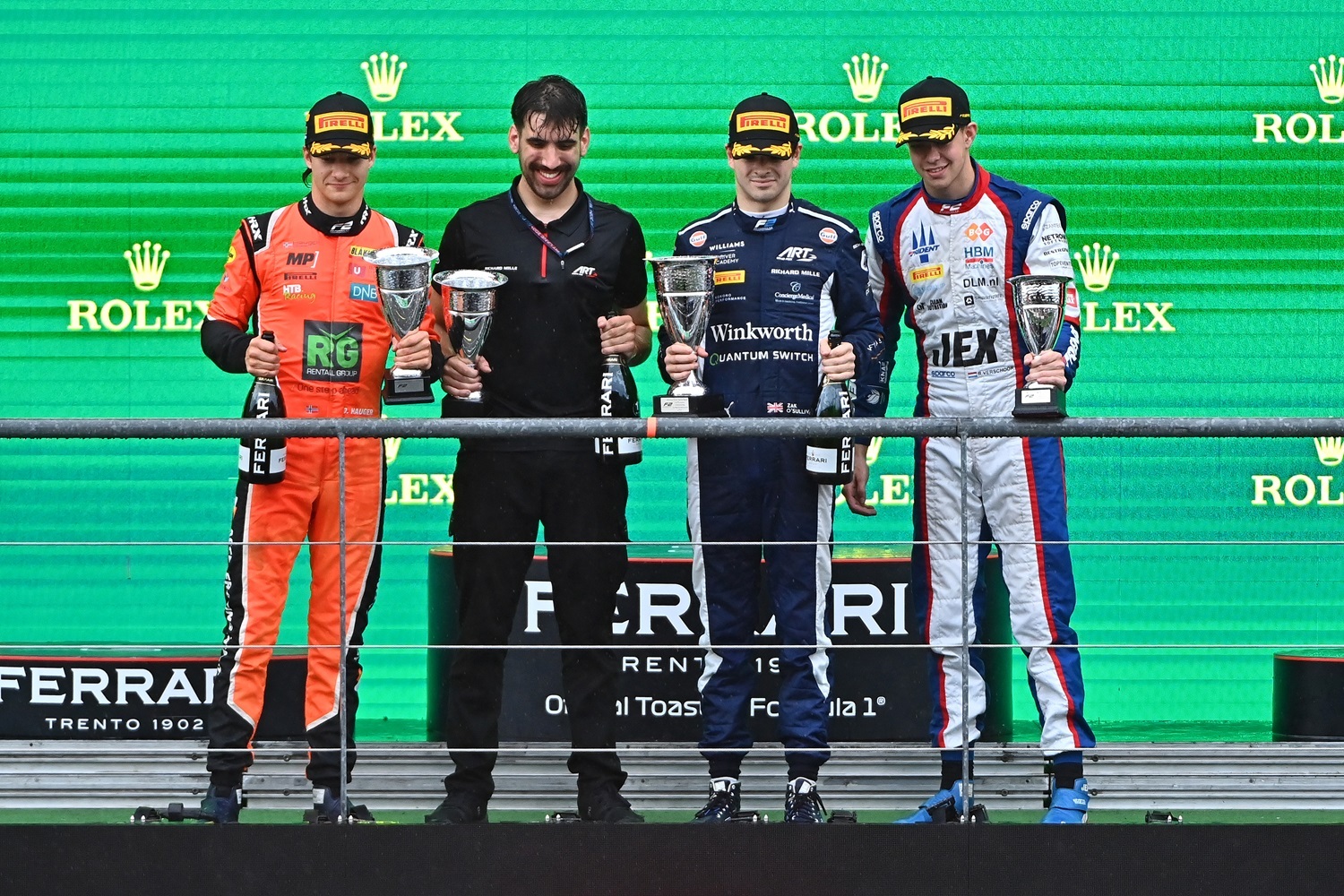 Sr Dennis Hauger Mp Motorsport Zak O'sullivan Art Grand Prix Richard Verschoor Trident (c) Formula Motorsport Limtied