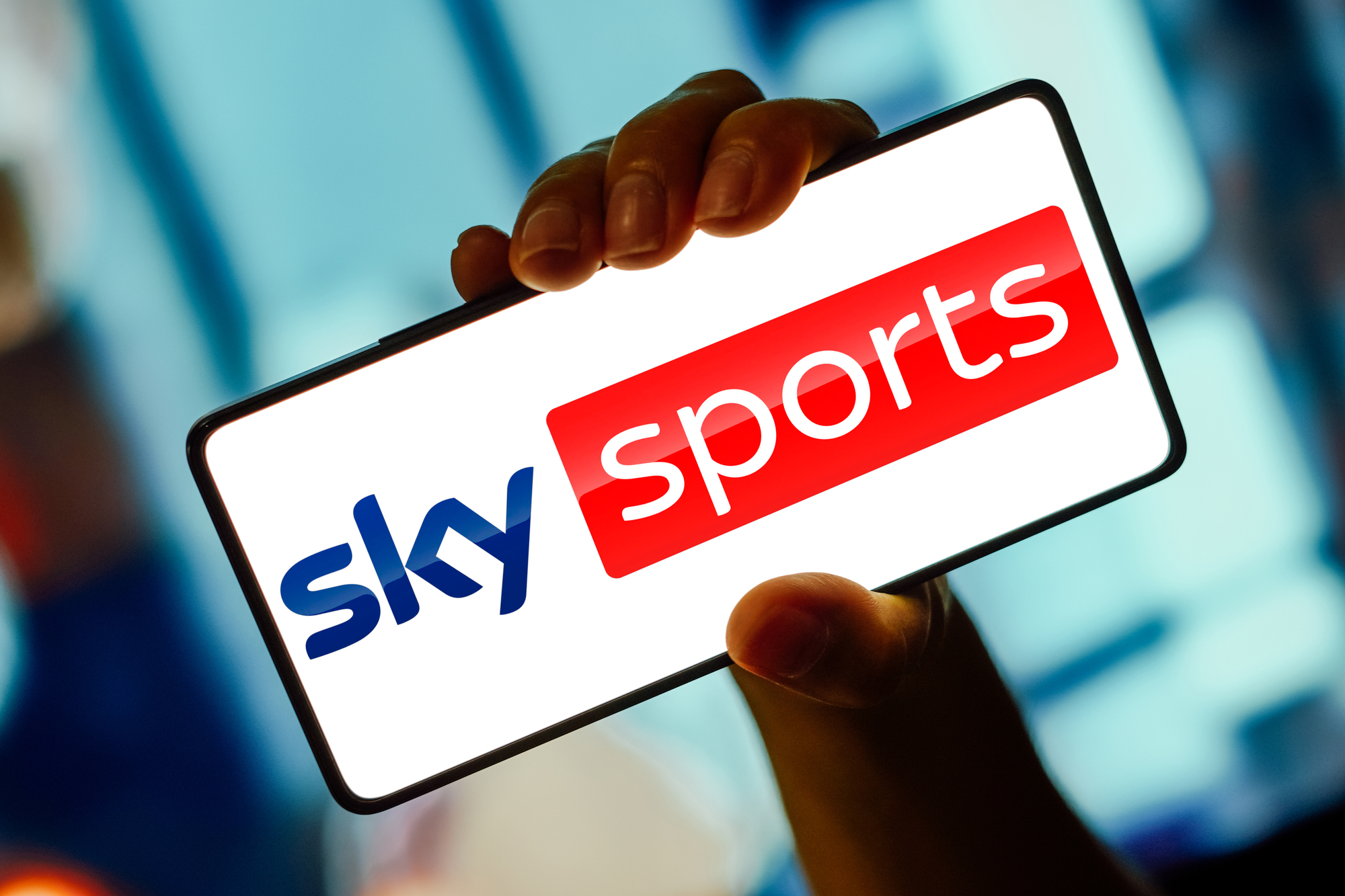 December 9, 2023, Brazil. In This Photo Illustration, The Sky Sports Logo Is Displayed On A Smartphone Screen.