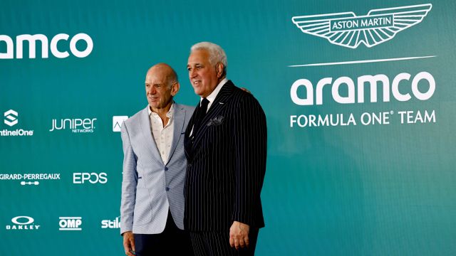 Adrian Newey And Lawrence Stroll, Owner, Aston Martin F1 Team, On Stage