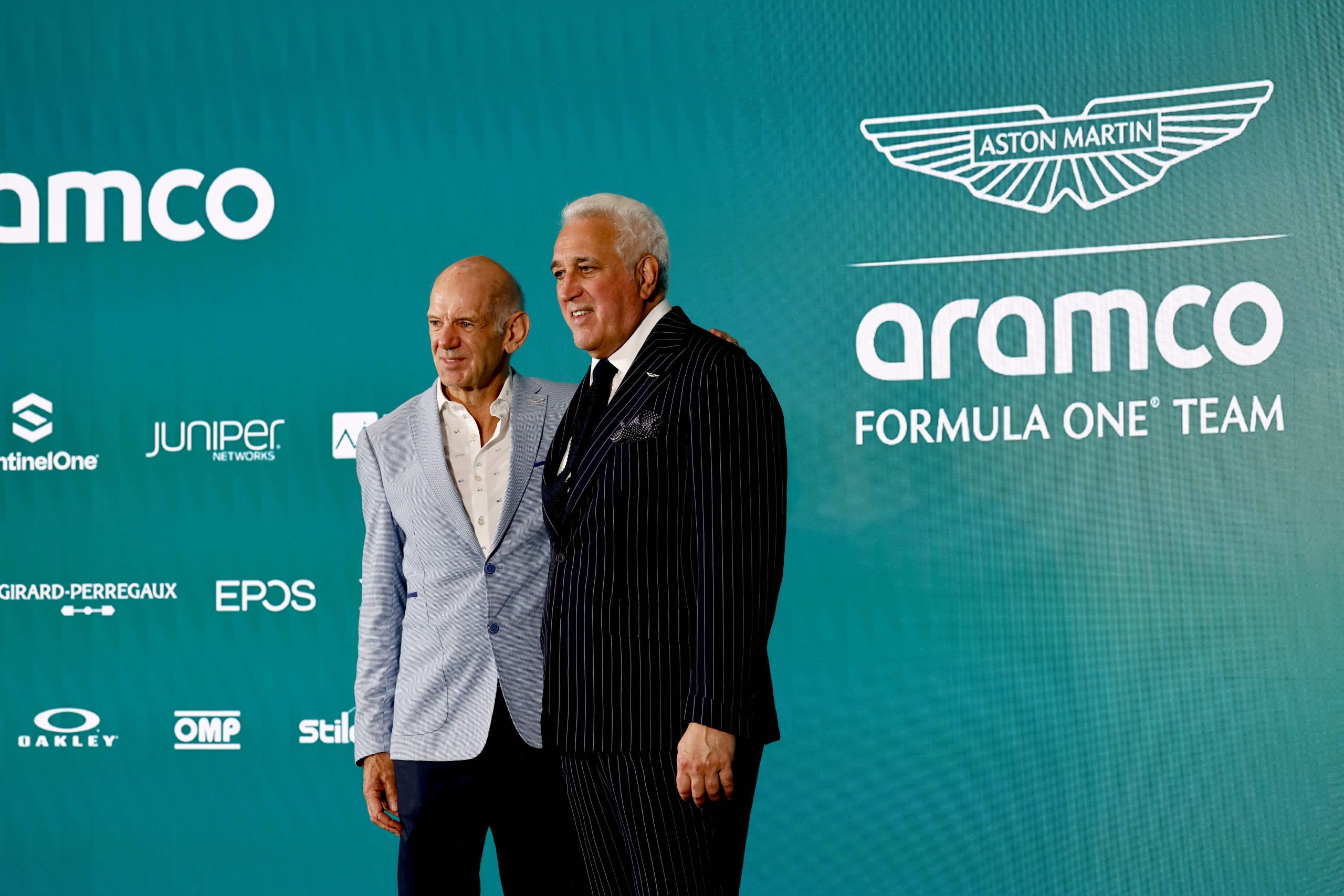 Adrian Newey And Lawrence Stroll, Owner, Aston Martin F1 Team, On Stage