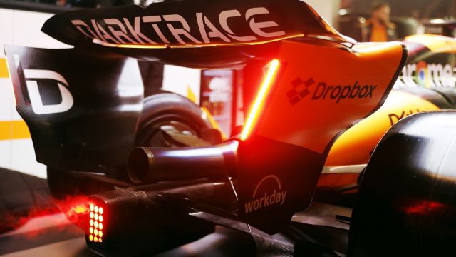 Dropbox Branding On The Mclaren Mcl38 Rear Wing