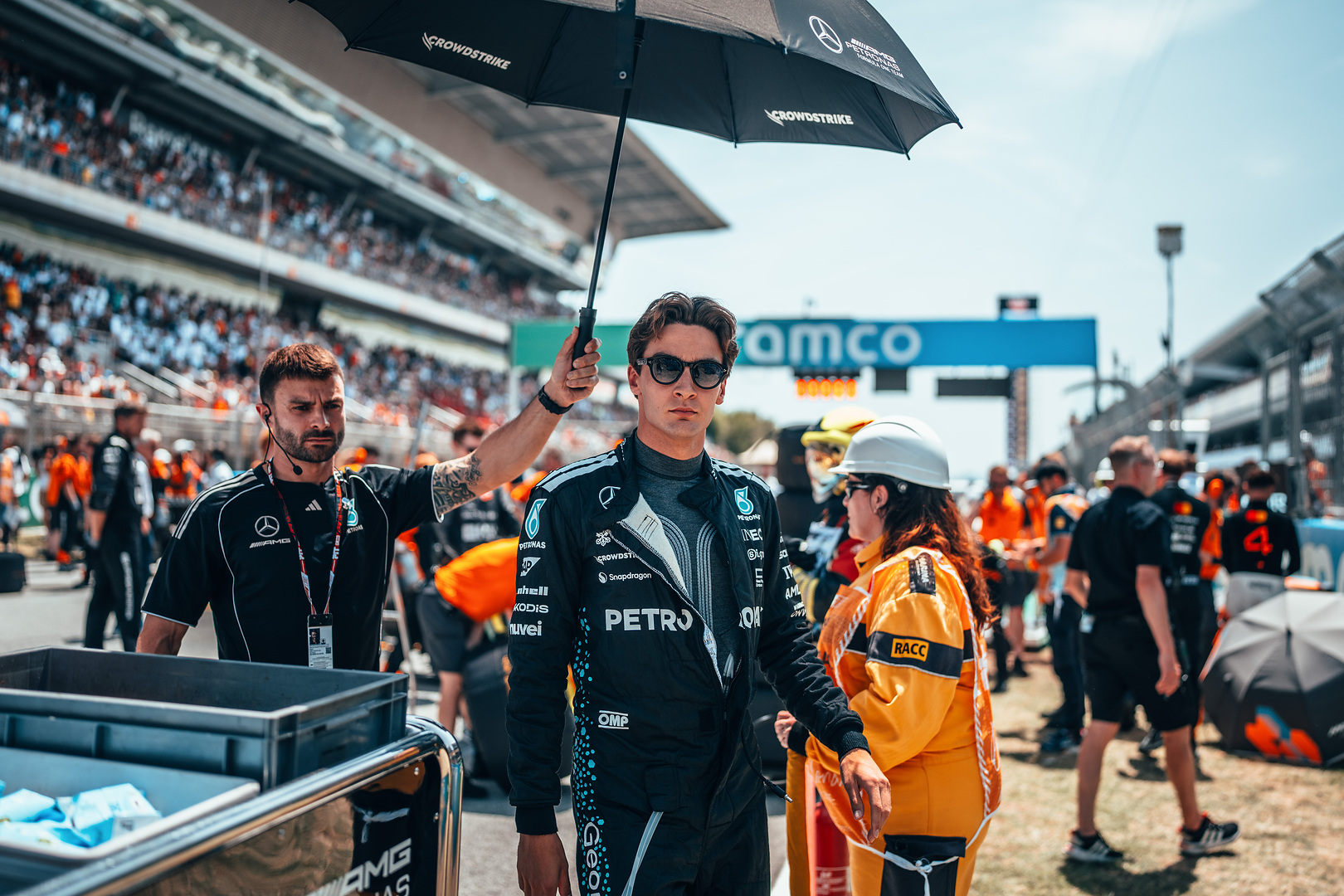 2025 Spanish Grand Prix, Sunday - George Russell (image courtesy Mercedes)