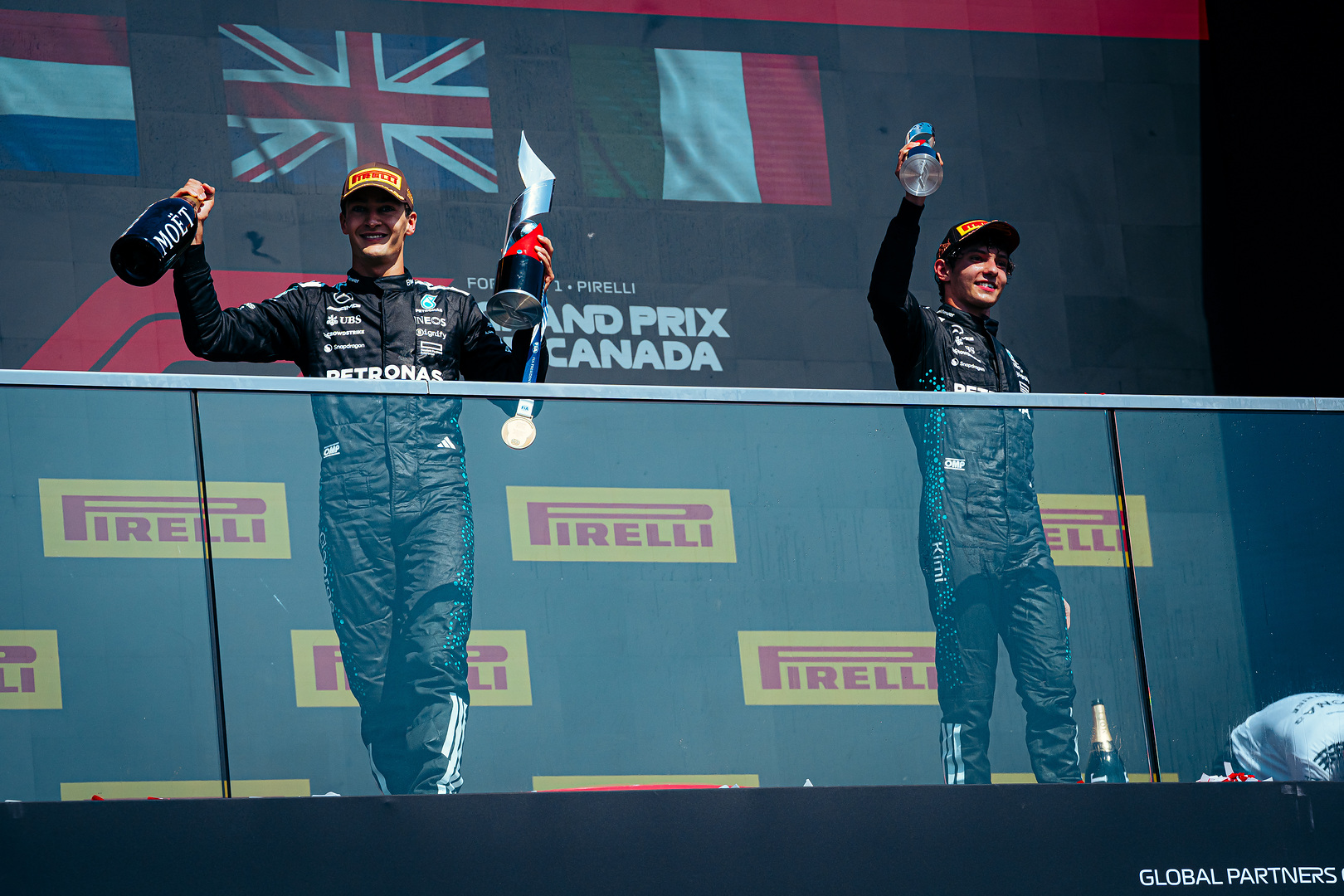 Canadian Grand Prix, George Russell & Kimi Antonelli (image courtesy Mercedes)