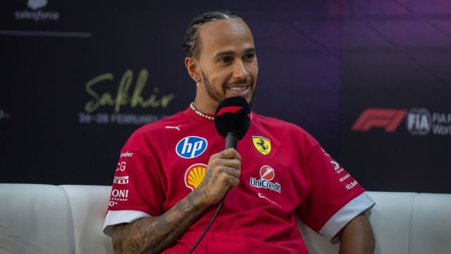 Bahrain GP F1 2025 on February 28 2025 at Sakhir, Bahrain - Formula 1 Lewis Hamilton driver for Ferrari — Photo by PitShots.com Bahrain GP F1 2025 on February 28 2025 at Sakhir, Bahrain - Formula 1 Lewis Hamilton driver for Ferrari — Photo by PitShots.com