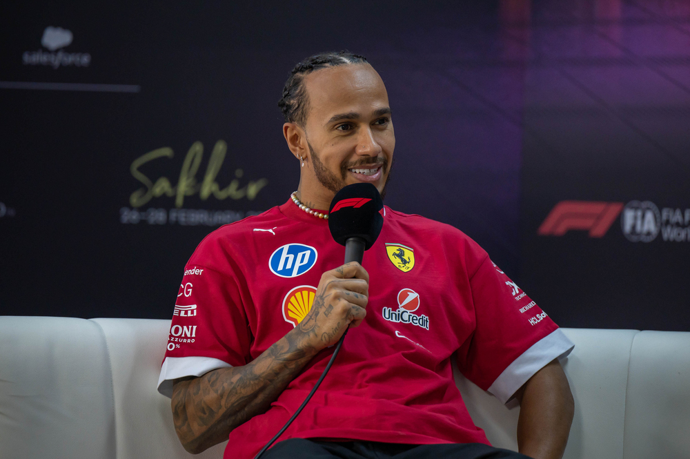 Bahrain GP F1 2025 on February 28 2025 at Sakhir, Bahrain - Formula 1 Lewis Hamilton driver for Ferrari — Photo by PitShots.com