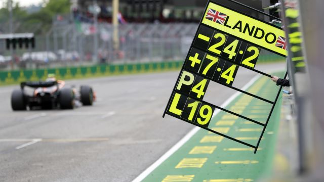 Pit Board For Lando Norris, Mclaren Mcl36 Pit Board For Lando Norris, Mclaren Mcl36